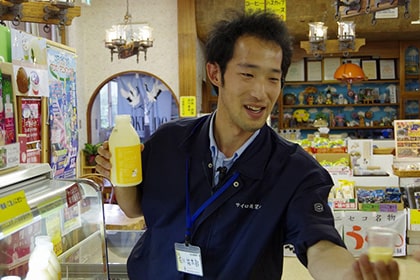 サイロ展望台の手前にあるドライブイン