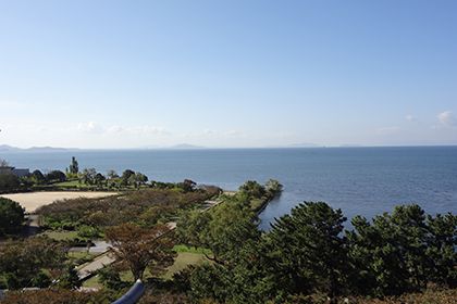 展望台から見える琵琶湖