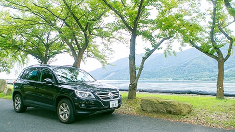 奥びわ湖の水辺の風景をめぐりマキノ高原へ